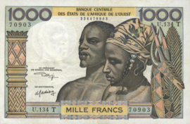 Togo P803T.k 1,000 Francs 1959-1980 (No date)