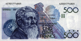 Belgium P143.a 500 Francs 1982 (No date)