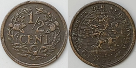 Nederland Sch.1013 1/2  Cent 1921