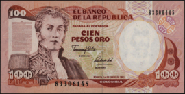 Colombia P426 100 Pesos Oro 1983-1991