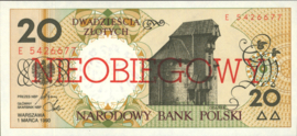 Polen P168.s 20 Zlotych 1990 SPECIMEN