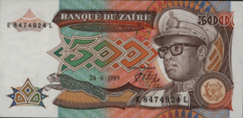 Zaïre (Congo Kinshasa)  P34 500 Zaïres 1989