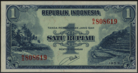 Indonesia  P40 1 Rupiah 1953