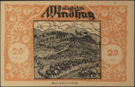 Oostenrijk - Noodgeld - Windhag bei Waidhofen an der Ybbs KK. 1244 20 Heller (No date)