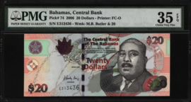 Bahamas  P74 20 Dollars 2006 PCGS35PPQ