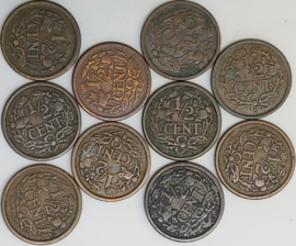 Netherlands Sch.1009 ½ Cent 1914