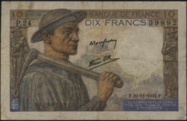 Frankrijk  P99 10 Francs 1942