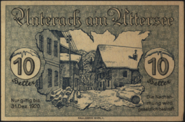 Oostenrijk - Noodgeld - Unterach KK: 1093 10 Heller 1920