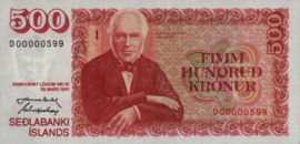 Iceland  P51 500 Krónur 1961