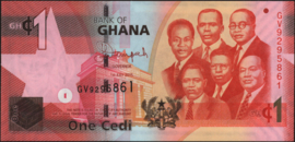 Ghana  P37 1 Cedi 2015