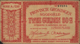 Netherlands, Emergency, Groningen, Province, WW-II   PL475/TJ48.02 2½ Gulden 1940