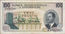 Luxemburg  P14 100 Francs 1968