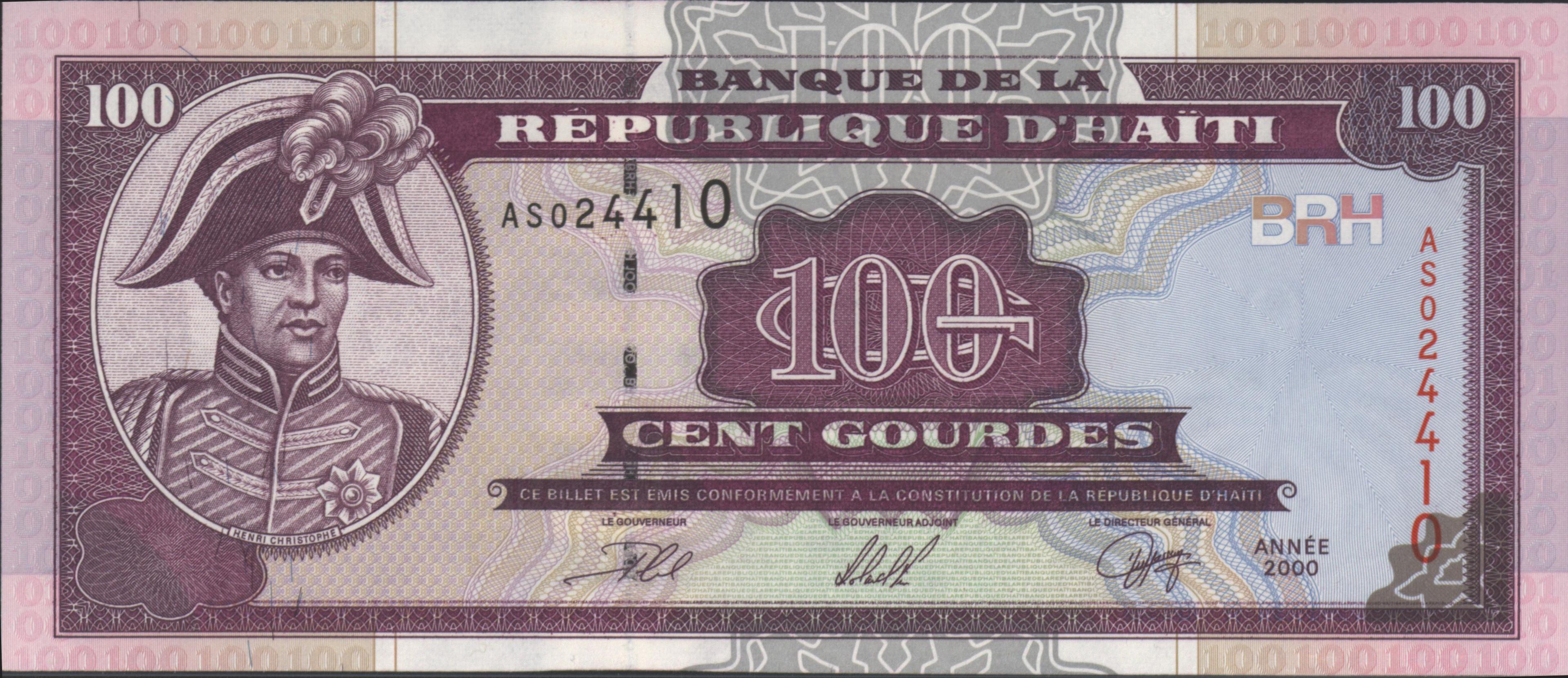 Haiti P268 100 Gourdes 2000