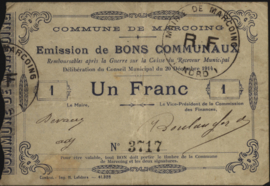 France - Emergency - Marcoing JPV-59.1771 1 Franc 1914