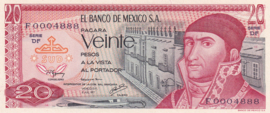 Mexico  P64 20 Pesos 1976-'77