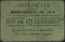 France - Emergency - Lys JPV-59.3067 10 Centimes 1914