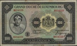 Luxembourg  P39/B321 100 Francs 1934 (No date)