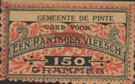 België - Noodgeld - Pinte   NL0.Rood op wit 150 Grammen 1914-1918 (No date)