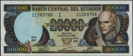Ecuador P129 20,000 Sucres 1999