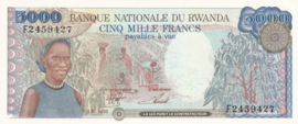 Rwanda  P22 5.000 Francs 1988