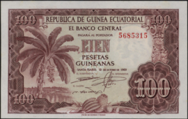 Equatorial Guinea   P1/B101 100 Pesetas guineanas 1969