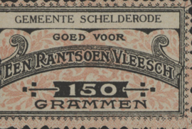 België - Noodgeld - Schelderode   NL0.Roze op wit 150 Grammen 1914-'18 (No date)