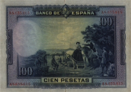 Spanje  P76.a 100 Pesetas 1928
