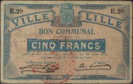 France - Emergency - Lille JPV-59.1601 5 Francs 1914