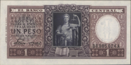Argentinië P260.b 1 Peso 1952-'55 (No date) HERDENKINGSUITGAVE