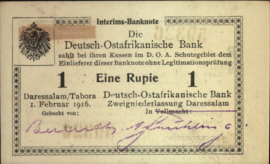 German East Africa  P20 1 Rupie 1916