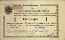 Duitsland - Oost Afrika  P20 1 Rupie 1916