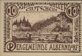 Oostenrijk - Noodgeld - Alberndorf KK.:17 10 Heller 1920