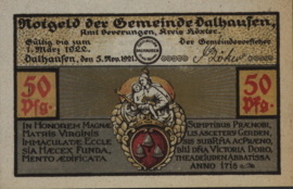Germany - Emergency issues - Dalhausen Grab.: 254 50 Pfennig 1921