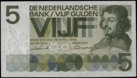 Nederland  PL22.d1 5 Gulden 1966 INVULSERIE