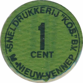 Nederland, Nieuw-Vennep, KOS b.v. Modern PL712.1,2,3,4 1+2+3+4 Cent 1979