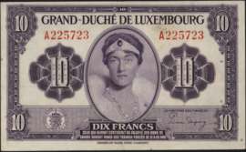 Luxembourg  P44/B326 10 Francs 1944 (No date)