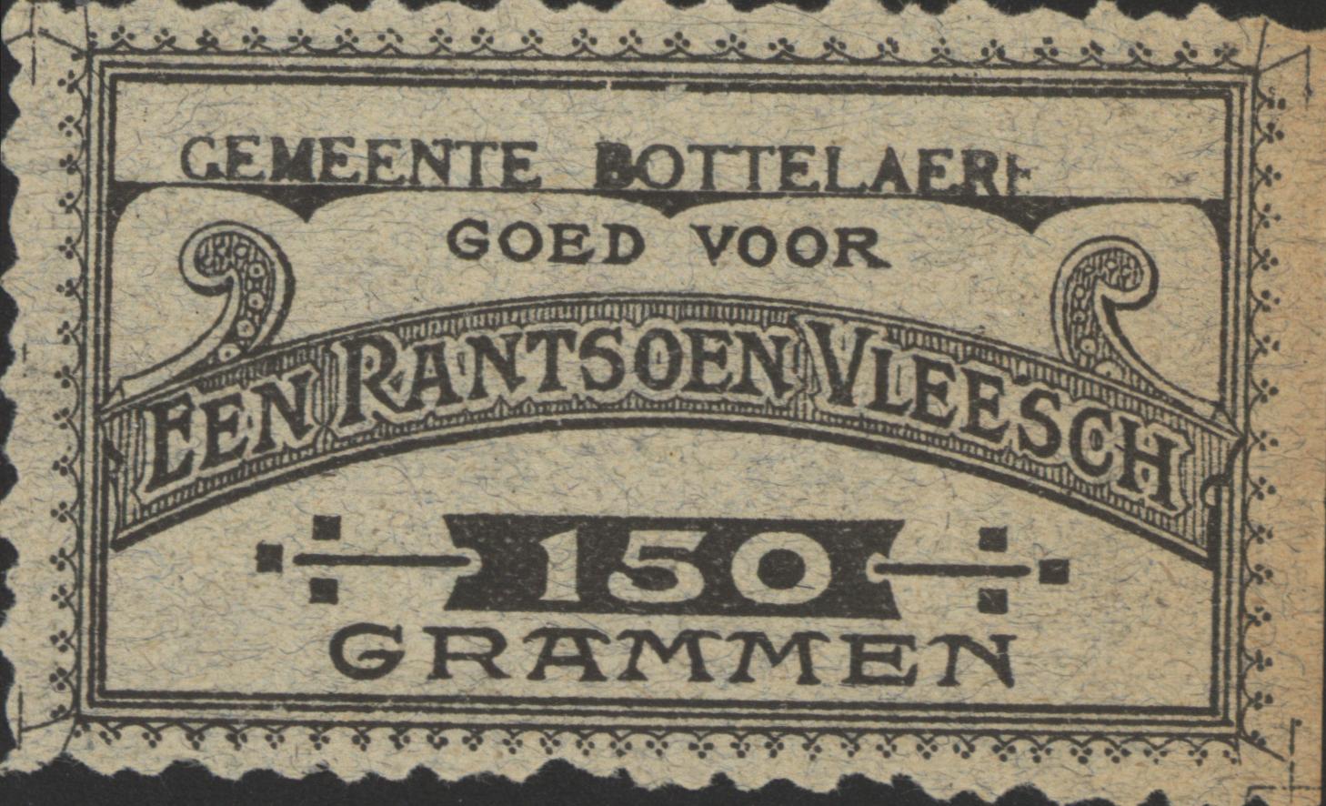 België - Noodgeld - Bottelaere   NL0.Grijs 150 Grammen 1914-'18 (No date)