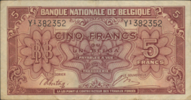 België P121 5 Francs 1943