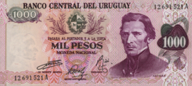 Uruguay  P52 1.000 Pesos 1974 (No date)