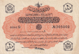 Turkey - Ottomaanse rijk/Ottoman Empire  P88 20 Kurush 1916