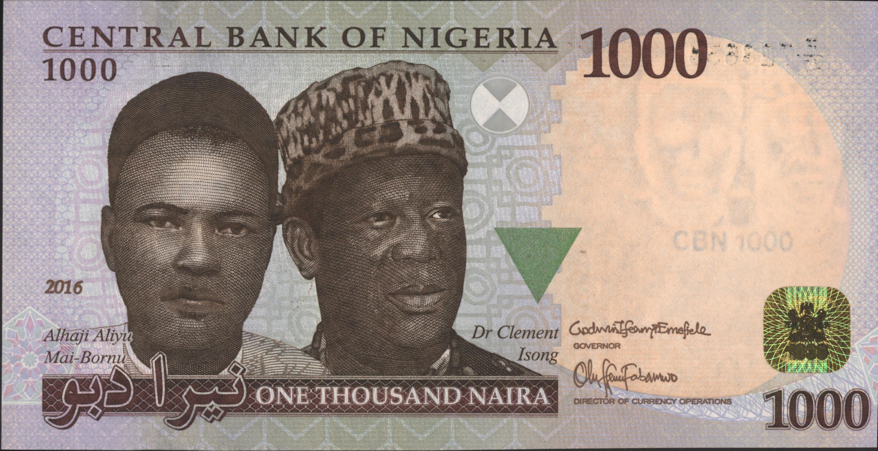 Nigeria  P36 1.000 Naira 2013