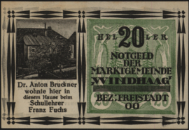 Oostenrijk - Noodgeld - Windhaag bei Freistadt KK.1242.a 20 Heller 1920