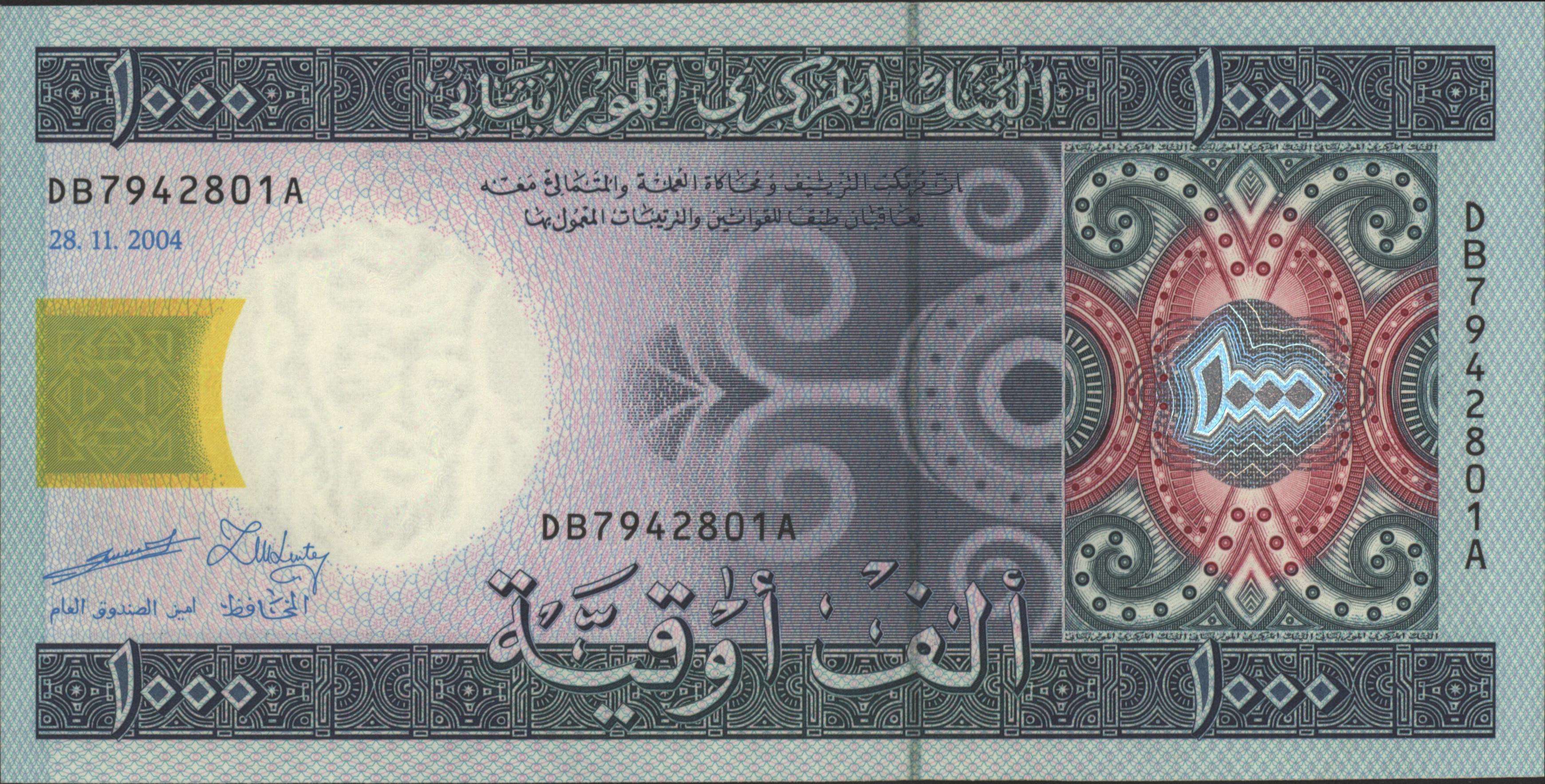 Mauritanië  P13.a 1.000 Ouguiya 2004