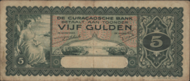Netherlands / Dutch Antilles / Curaçao  PLNA11.1b 5 Gulden 1939