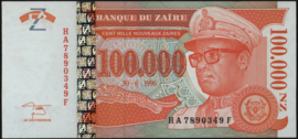 Zaïre (Congo Kinshasa)  P76 100.000 Nouveaux Zaïres 1996\
