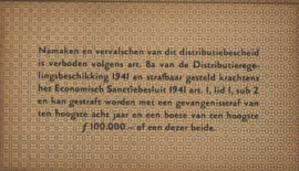 Distributie: Rijksbureau voor Ijzer en Staal, WO-II 2 KG/- 2 Kilogram Ijzer en staal 1941