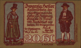 Austria - Emergency issues - Lofer KK.:560 20 Heller 1921
