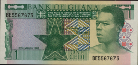 Ghana  P17 1 Cedi 1982