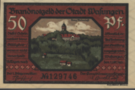 Duitsland - Noodgeld - Wasungen Grab/Mehl.:1384 50 Pfennig 1921