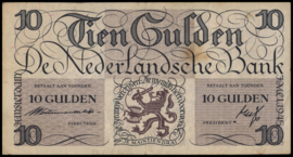 Netherlands  PL42.a 10 Gulden 1945